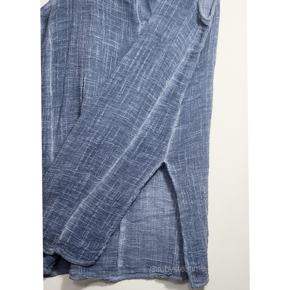 ANTHROPOLOGIE Tina + Jo Sleeveless Pullover Tunic, Side Slits, Lightweight Gauzy - Picture 5 of 8